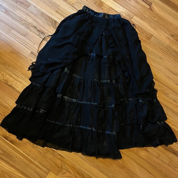Burleska gothic victorian chiffon maxi skirt - Picture 1 of 4